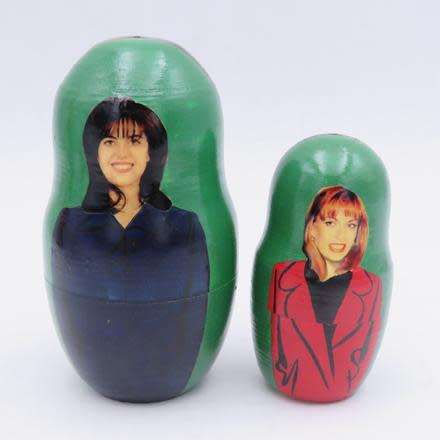 BILL CLINTON AND HIS GIRLS 5 IN 1 NESTING DOLL