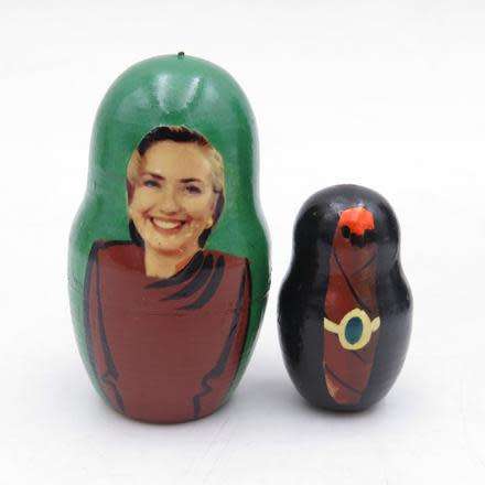 BILL CLINTON AND HIS GIRLS 5 IN 1 NESTING DOLL