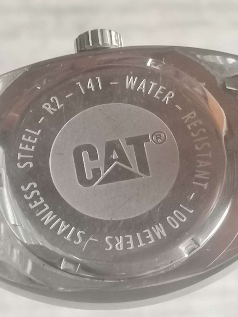 MENS FULL STAINLESS STEEL CATERPILLAR 100M WATCH IN EXCELLENT WORKING CONDITION