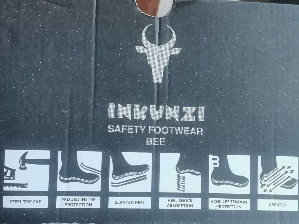 INKUNZI MENS SAFETY BOOT SIZE 6 - NEW IN BOX