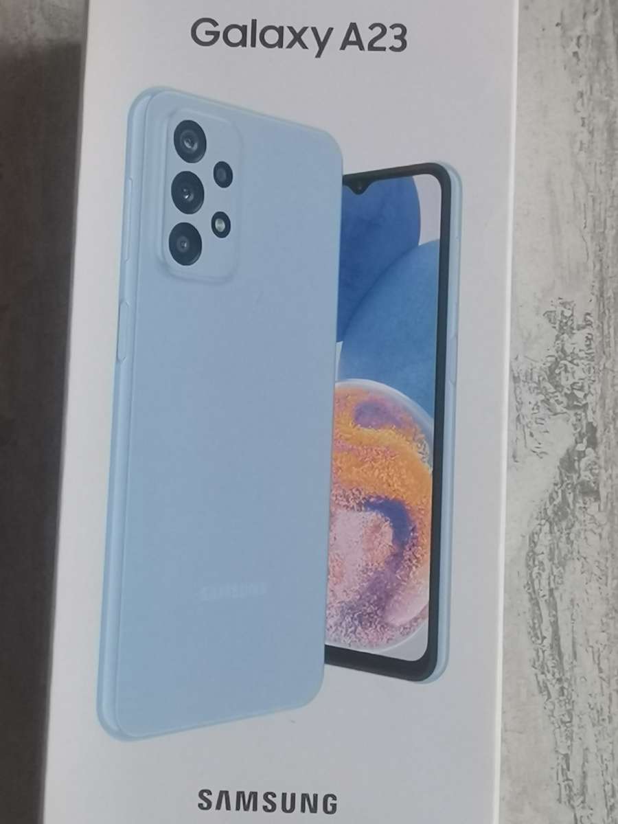 SAMSUNG GALAXY A23 DUAL SIM CELLPHONE WITH BOX AND ACCESSORIES