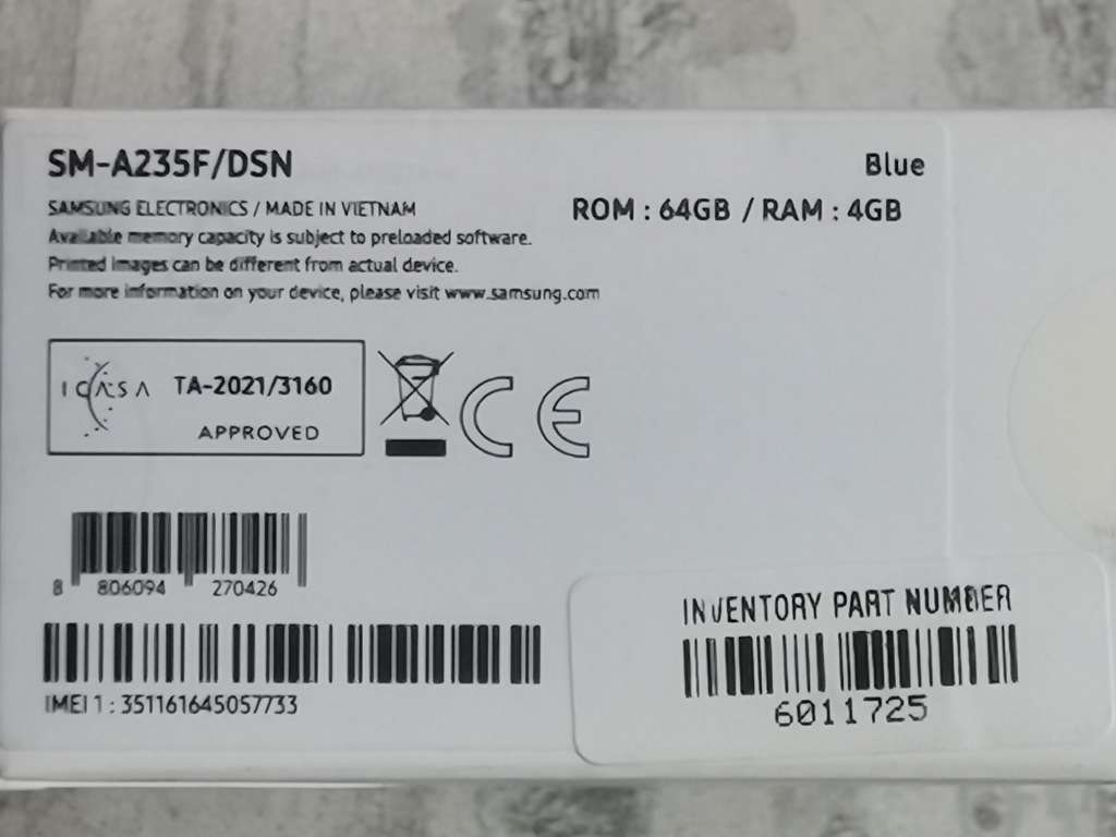 SAMSUNG GALAXY A23 DUAL SIM CELLPHONE WITH BOX AND ACCESSORIES