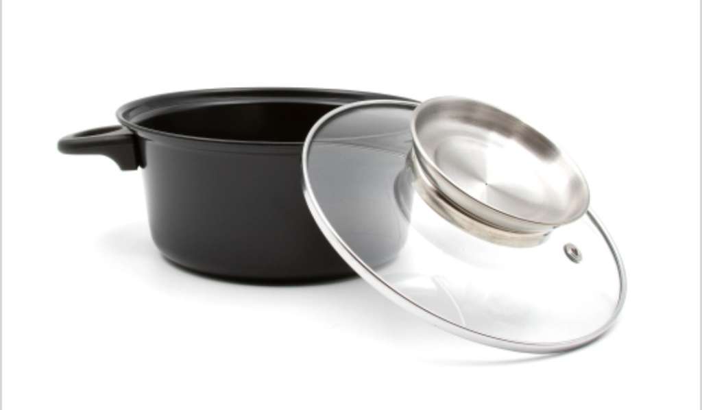 NEW ALPINE GREY 19 PIECE IRON NON STICK COOKWARE POT SET - BLACK