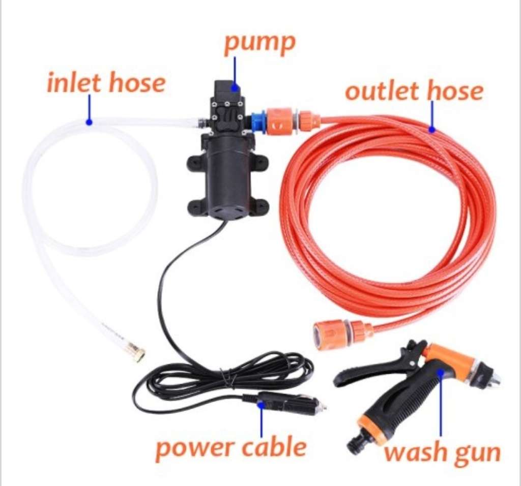 12V HIGH PRESSURE PORTABLE ELECTRIC WATER PUMP CAR WASH GUN