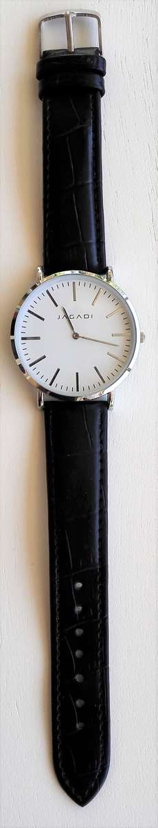 JAGADI JW0003 Silver/Black Leather