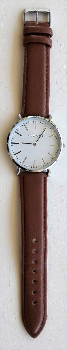 JAGADI JW0004 Silver/Brown Leather