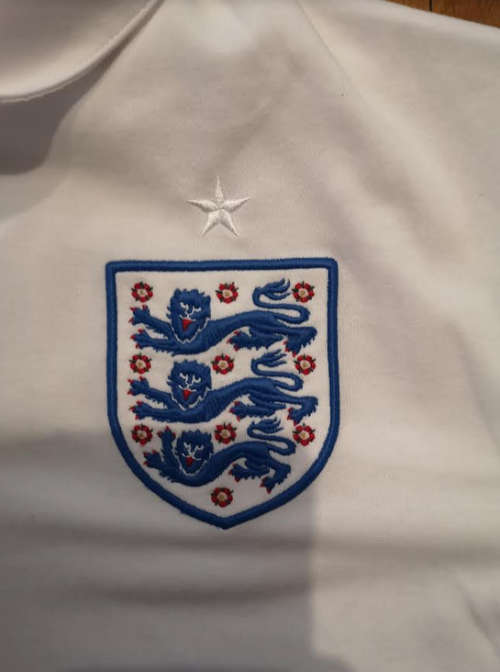 Vintage England Football Jersey (Large) + Scarf