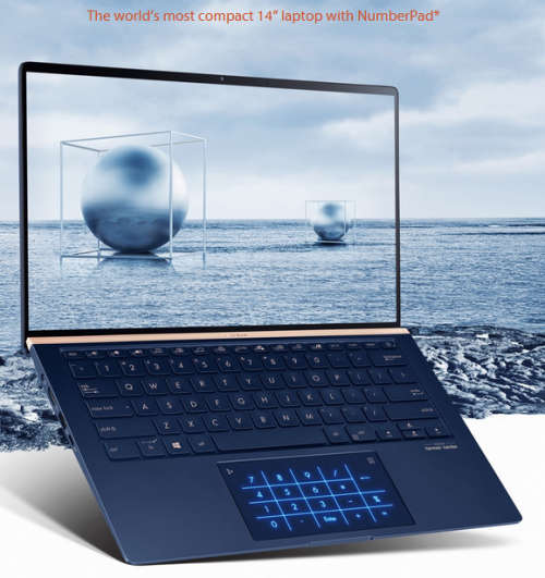 ASUS 14` Zenbook Notebook UX433F i5 (Blue and Rose Gold)