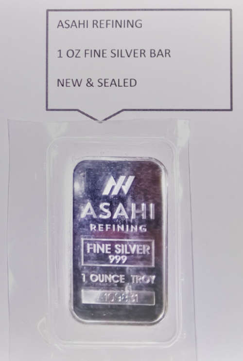 #weekend special# Asahi bar 1 oz 999 Fine Silver Includes Free Shipping