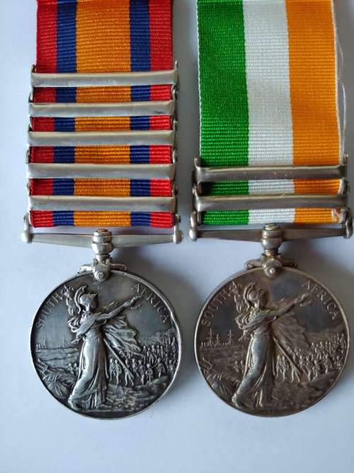 QSA/KSA Boer War Medals  -  Major T.G. Barclay Rl.IR.FUS.