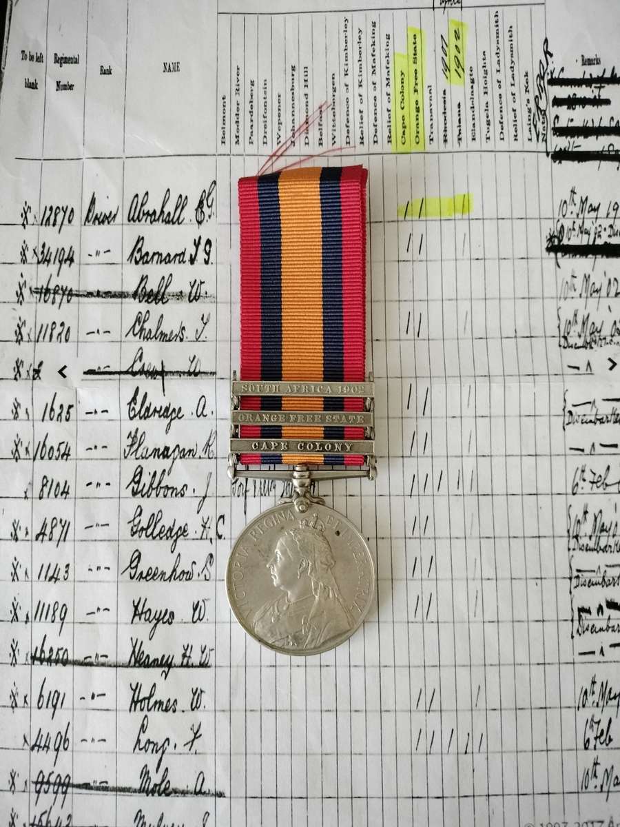QSA Boer War medal. Queens South Africa