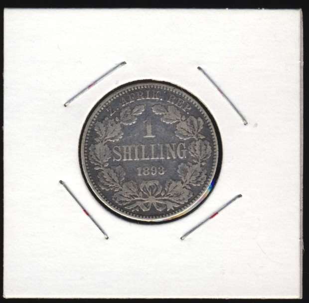 ZAR 1893 Shilling coin, 1/- , South Africa, Silver, No reserve