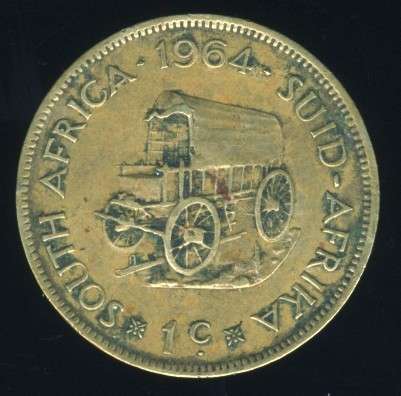 1964 1 Cent coin, 1c , South Africa, No reserve