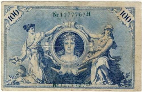 Germany - 100 Mark , 1908, One Hundred Mark Note, p34 Green