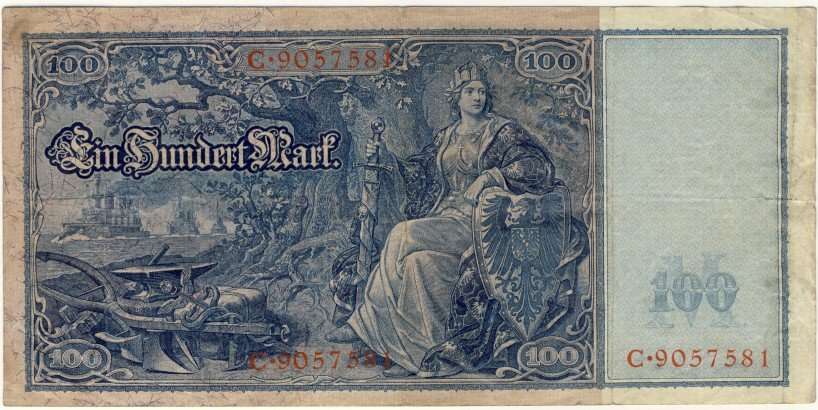 Germany - 100 Mark , 1910, One Hundred Mark Note, p42