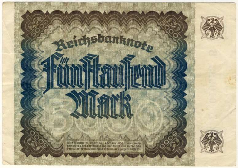 Germany - 5000 Mark, 1922, Five Thousand Mark, p81 a