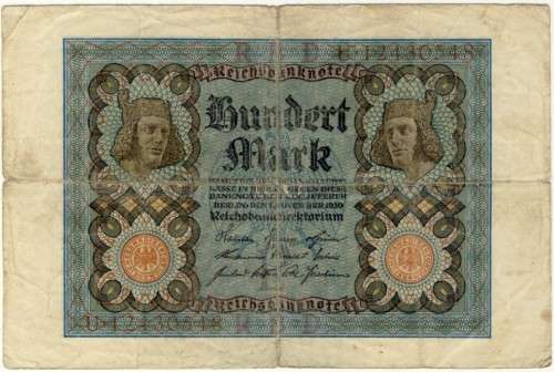 Germany - 100 Mark, 1920, One Hundred Mark, p69 b