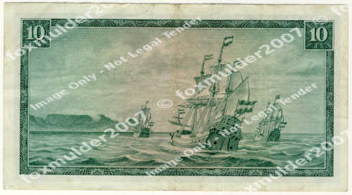 R10 , T. W de Jongh, 1tst series Replacement , Ten Rand note, 1967, no reserve