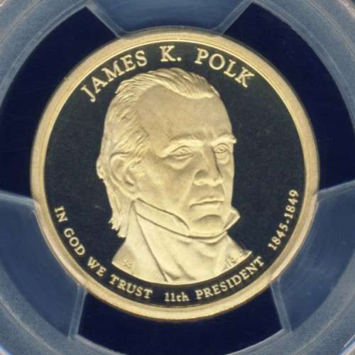 2009 PCGS Graded Proof-69 DCam, Presidential Dollar, $1, USA, America, James k Polk