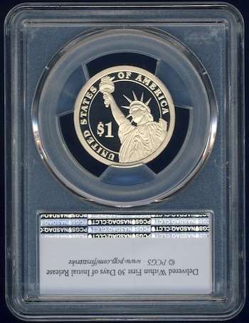 2016 PCGS Graded Proof-69 DCam First Strike, Presidential Dollar, $1, USA, America, Reagan