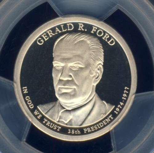 2016 PCGS Graded Proof-69 DCam First Strike, Presidential Dollar, $1, USA, America, Ford