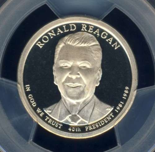 2016 PCGS Graded Proof-69 DCam First Strike, Presidential Dollar, $1, USA, America, Reagan