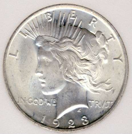 1923 Graded MS-66, Silver Peace Dollar, USA, America, Silver