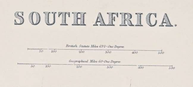 1860 Map of South Africa, Good condition, Original Blackie Map