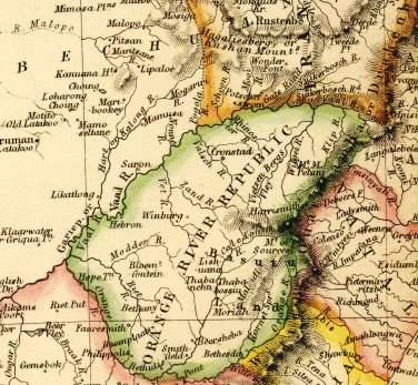 1860 Map of South Africa, Good condition, Original Blackie Map