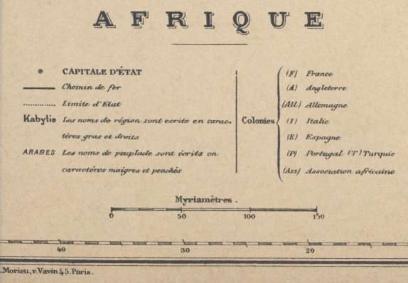 Late 1800's Map of Africa, Very Good condition, Original Map