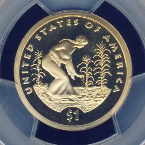 2009 PCGS Graded Proof-69 DCam, Native American Dollar, $1, USA, America, Three Sisters