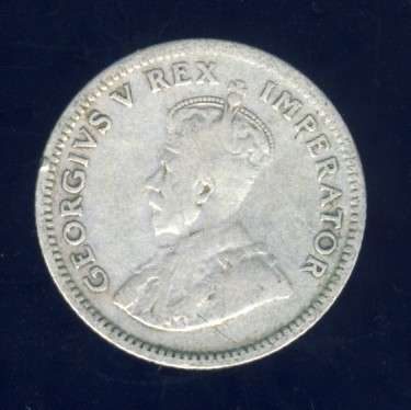 1933 Sixpence coin, 6d, South Africa, Silver, George V , No reserve