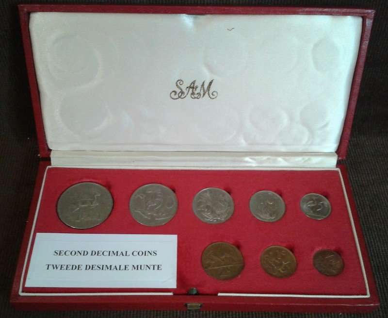 2nd Decimal Coin Type Set in Red SAM Box Set, South Africa