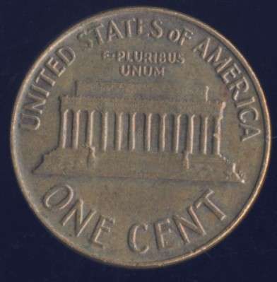 1962 Lincoln Memorial Penny 1c Coin, America , USA