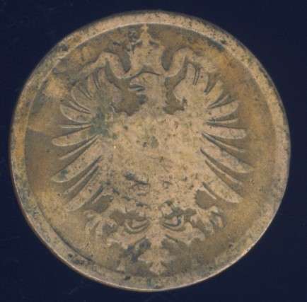 1874 A 2 Pfennig Coin, German Empire , Germany