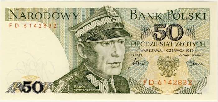 Poland - 50 Zlotych , 1986, Crisp Unc. , p,142 c