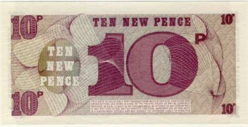 British Armed Forces, 3 note set, 6th Series MPC, 5 10 and 50 pence