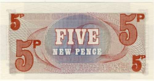 British Armed Forces, 3 note set, 6th Series MPC, 5 10 and 50 pence