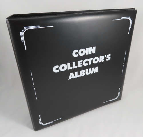 Coin and Banknote Collector`s Album, Heavy Duty 3 Ring Album for Collectors Pages, A4 Binder
