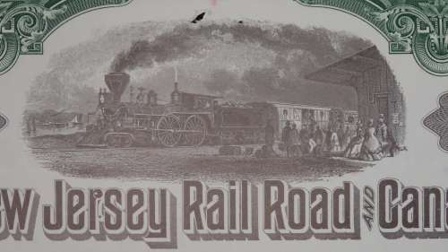 United New Jersey Rail Road and Canal Company, Stock Certificate, 1978, 10 Shares