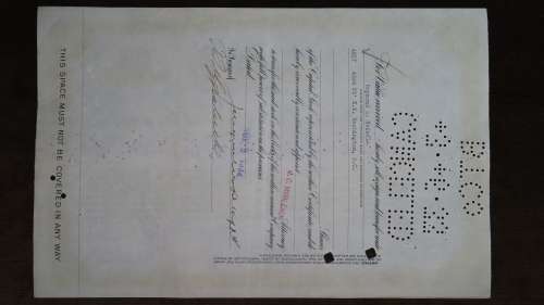 Baltimore and Ohio Railroad Company, Stock Certificate, 1932, 8 Shares