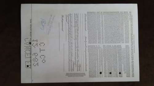 Curtiss Wright Corporation, Stock Certificate, 1951, 10 Shares