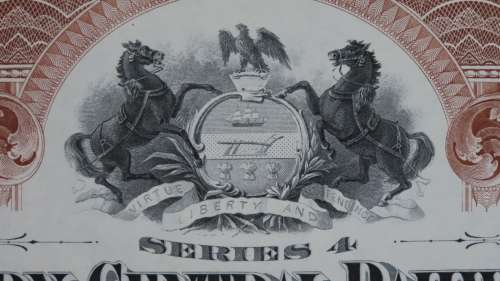 Northern Central Railray Company, Stock Certificate, 1969, 100 Shares