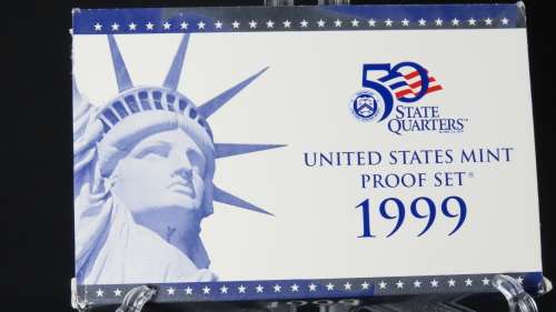 USA , 1999 Complete Proof Coin Set, Including Statehood Quarters, 9 coin Set