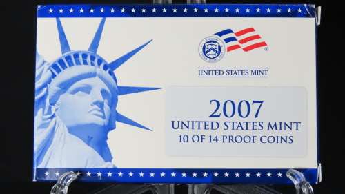 USA , 2007 Complete Proof set, Including Statehood Quarters + Presidential Dollars, 14 coin Set