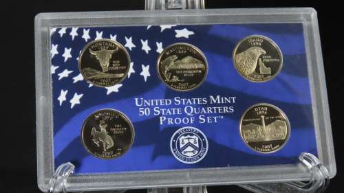 USA , 2007 Complete Proof set, Including Statehood Quarters + Presidential Dollars, 14 coin Set