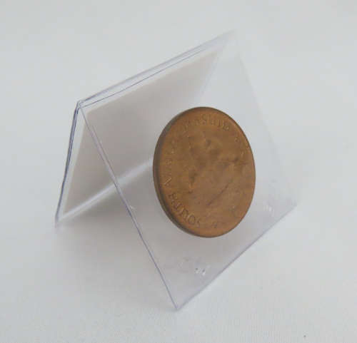 Clear Plastic Coin Flip, per bundle of 10 , pocket , wallet, sleeve