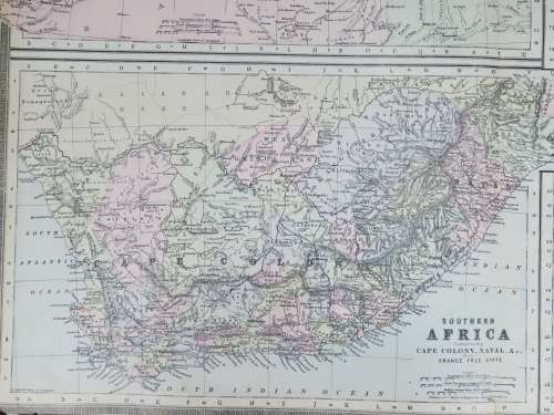 1894 Map of South Africa, Good Condition, Original Bradley Map