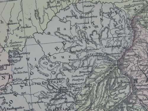 1894 Map of South Africa, Good Condition, Original Bradley Map
