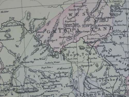 1894 Map of South Africa, Good Condition, Original Bradley Map